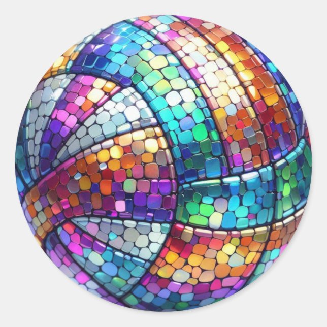 Adesivos Redondos de Voleibol Disco (Frente)