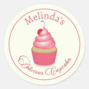 Adesivos Redondos para Cupcakes ou Produtos Assado