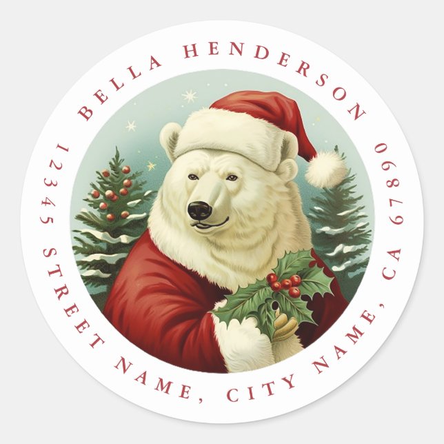 Adesivos Redondos Pássaros de Natal (Frente)