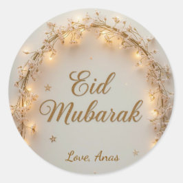 Adesivos Redondos Personalizados Eid Mubarak