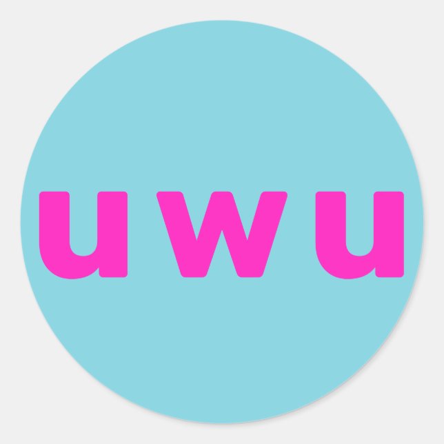 Adesivos Redondos Personalizados Fofos UWU (Frente)