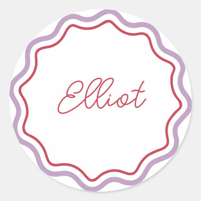 Adesivos Redondos Personalizados Ondulados (Frente)