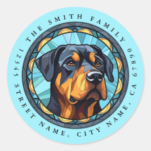 Adesivos redondos rottweiler