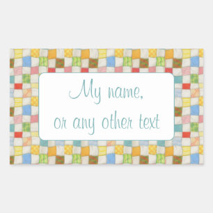 Adesivos Retangulares Matte CRAZY QUILT