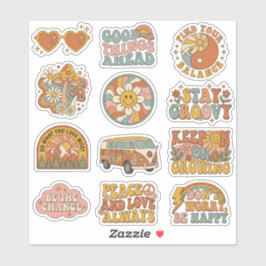 Adesivos Retro Groovy Boho Anos 70