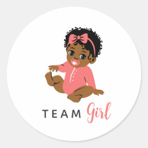 Adesivos Revelação de Gênero Menina Negra Bebê Ros
