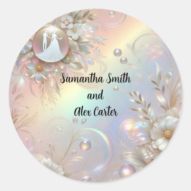 Adesivos Românticos de Casamento de Casais (Frente)