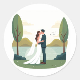 Adesivos Românticos para Noivados de Casal