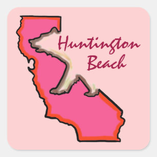 Adesivos rosa-estadual da Califórnia em Huntington