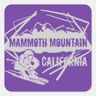 Adesivos roxos de esqui da Mammoth Mountain Califo