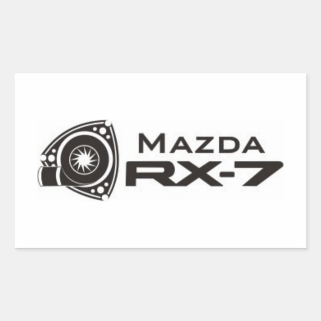 Adesivos RX-7 Rotativos do Motor Mazda Preto (Frente)