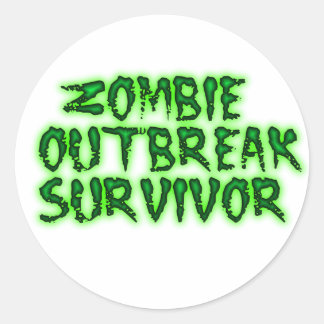 adesivos sobreviventes de surto de zombie