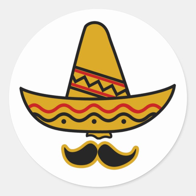 Adesivos Sombrero e bigode (Frente)