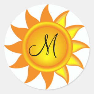 Adesivos Sun Beach do Monograma Personalizados