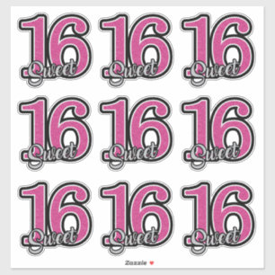 Adesivos Sweet Sixteen