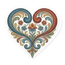 Adesivos Tradicionais Noruegueses Rosemaling