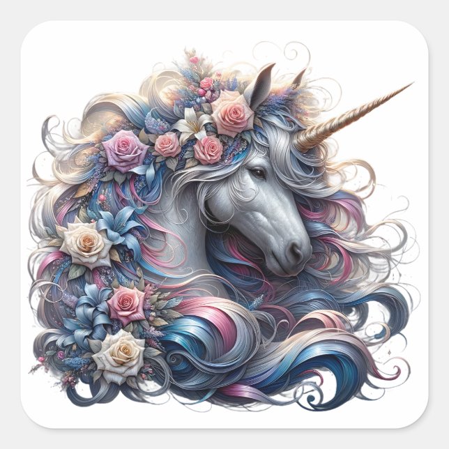 Adesivos Unicorn de Aquarela (Frente)