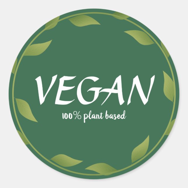 Adesivos Vegan Baseados em Planta 100% | Pequenas  (Frente)