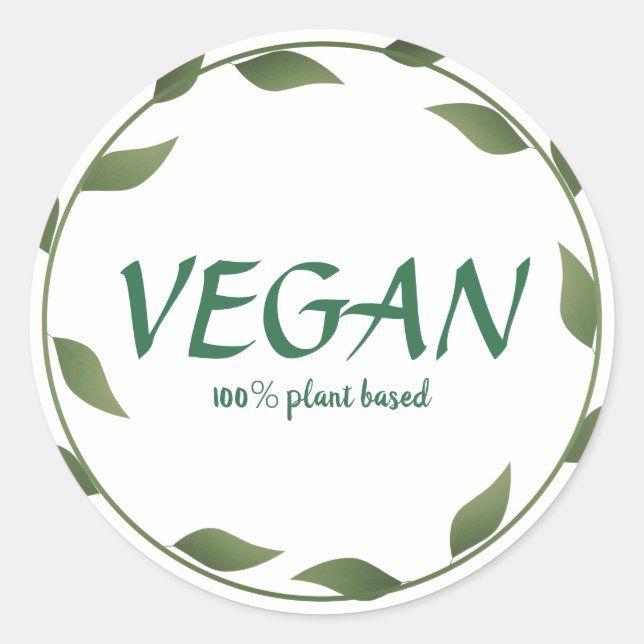 Adesivos Vegan Baseados em Planta 100% | Pequenas  (Frente)