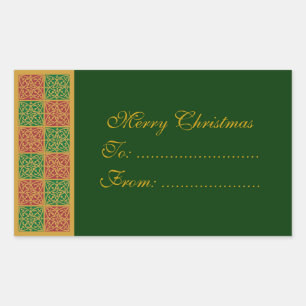 Adesivos Vermelhos e Verdes de Natal Personalizado