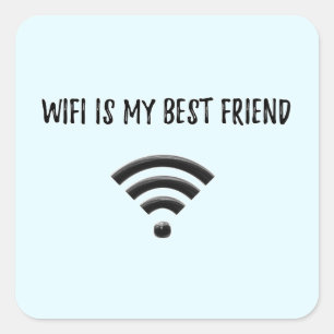 ADESIVOS WIFI É MEU MELHOR AMIGO (Azul)