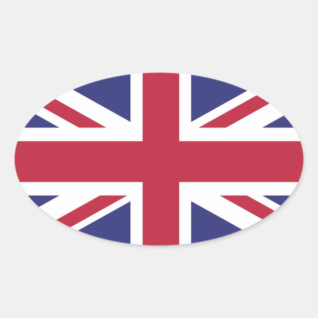 Adesivos X20 em forma oval, britânicos Flag Brexit (Frente)