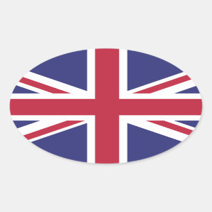 Adesivos X20 em forma oval, britânicos Flag Brexit