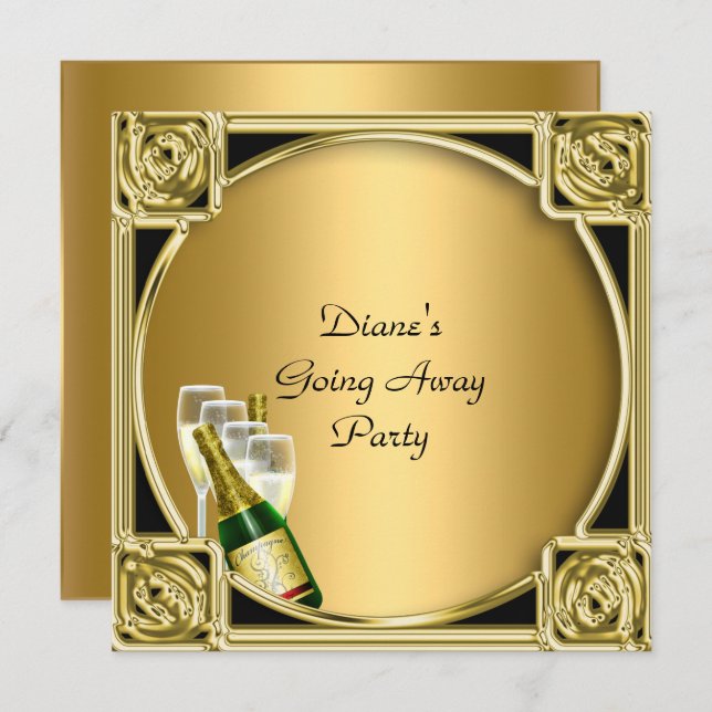 Adeus, bom Convite de festas (Frente/Verso)