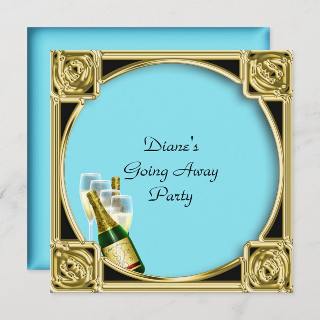 Adeus, bom Convite de festas (Frente/Verso)