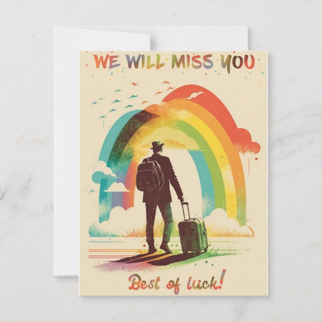 Adeus e melhor cartão de aventura para sorte (Frente)