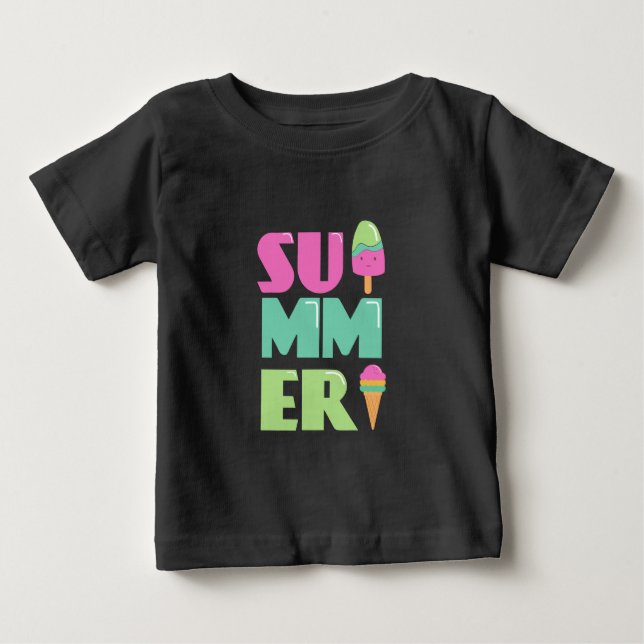 Adeus Escola Olá Summer Beach T-Shirt (Frente)
