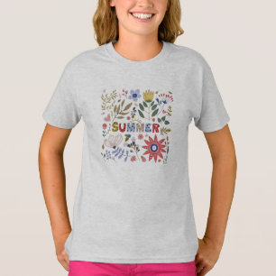 Adeus Escola, Olá Verão E Flores T-Shirt