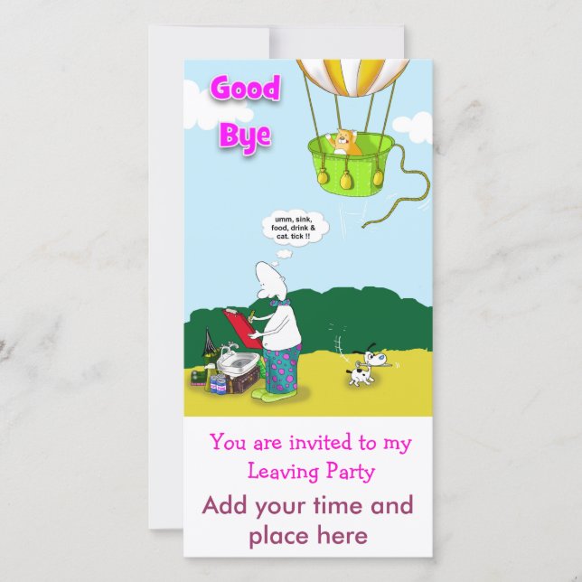 Adeus, você é convidado para minha festa de saída, (Frente)