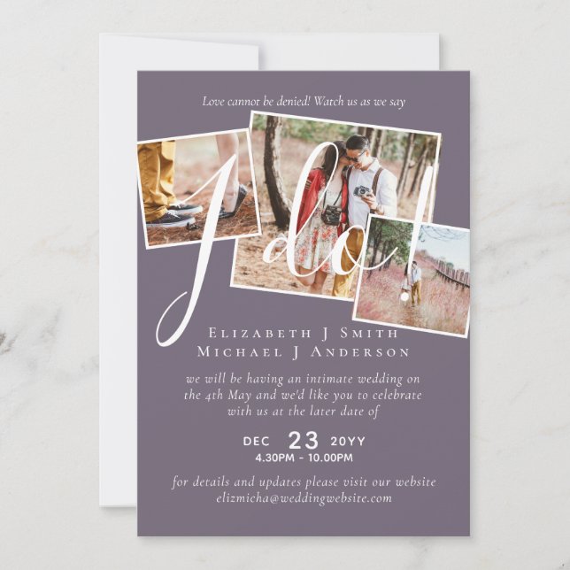 Adiamento de Casamento Alteração da Recepção de Da (Frente)