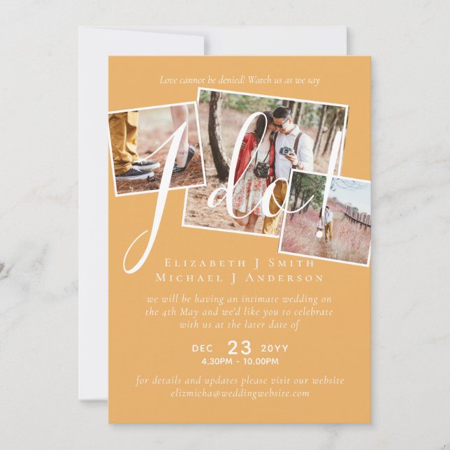 Adiamento de Casamento Alteração da Recepção de Da (Frente)