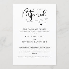 Adiamento de Casamento, Anúncio Simples Moderno