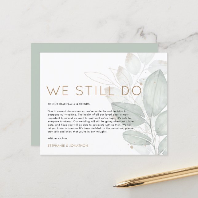 Adiamento de Casamento de Orçamento Ainda Fazemos  (Frente/Verso In Situ)