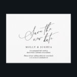 Adiamento de convite simples e de casamento<br><div class="desc">Este é o moderno design simples e simples,  com tema,  em preto,  o convite de Festa de casamento Reprogramado (adiado/adiado) (salve a nova data). É a maneira perfeita e elegante de fazer o anúncio de reagendamento para seus amigos e família.</div>