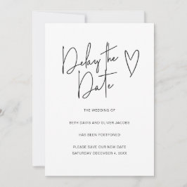 Adiar a Data de Mudança de Planos Convite Simples