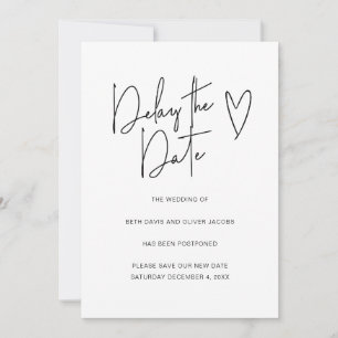 Adiar a Data Mudança de Planos Convite Simples