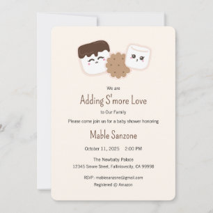 Adicionando convite ao amor S'more, Chá de fraldas