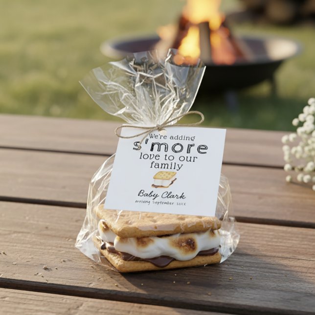 Adicionando Etiqueta De Chá de fraldas S'more Love (Criador carregado)