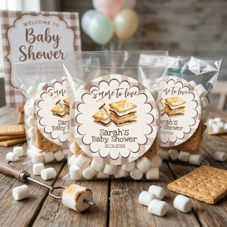 Adicionando Mais S'more ao Amor Adesivo de Favor d