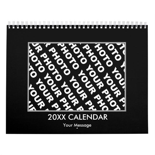Adicionar 14 Fotos Calendário Preto (Capa)