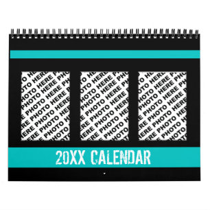 Adicionar 34 Fotos Em Um Calendário Preto