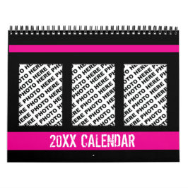 Adicionar 34 Fotos Em Um Calendário Preto Rosa