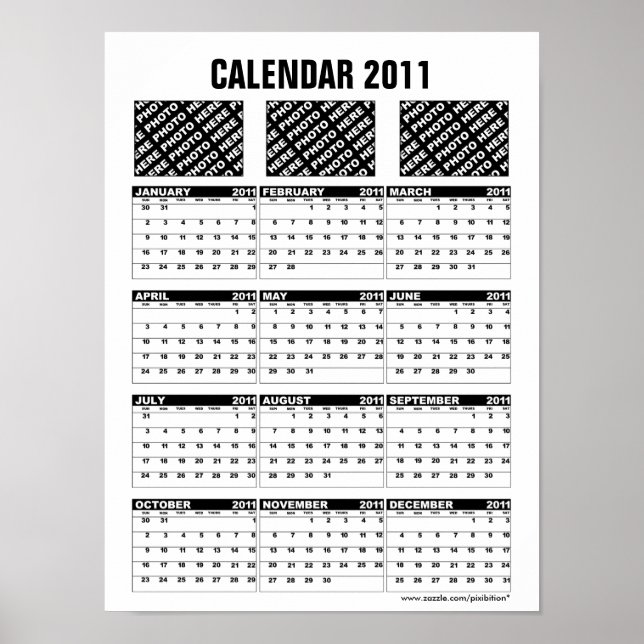 Adicionar calendário de fotos 2011 Poster B (Frente)