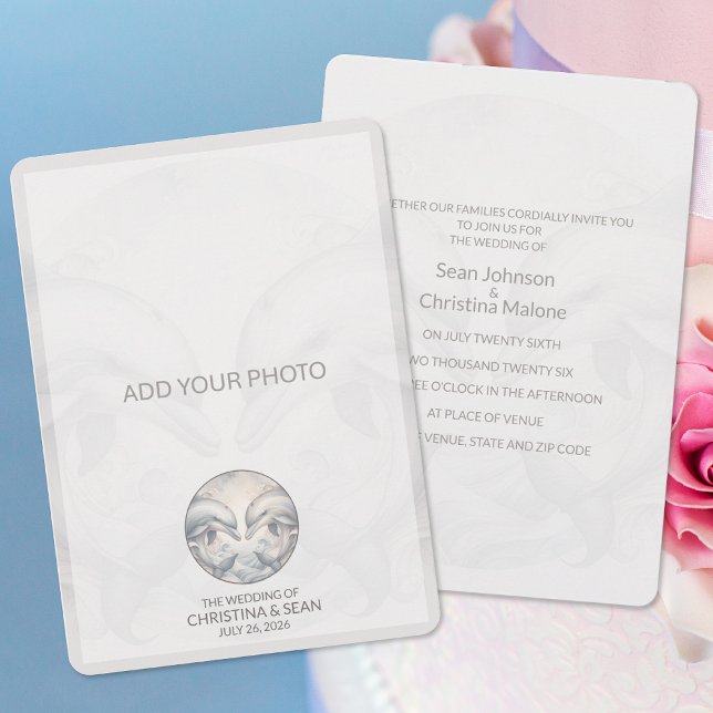 Adicionar Convite para Casamento de Golfinhos Whim (Criador carregado)