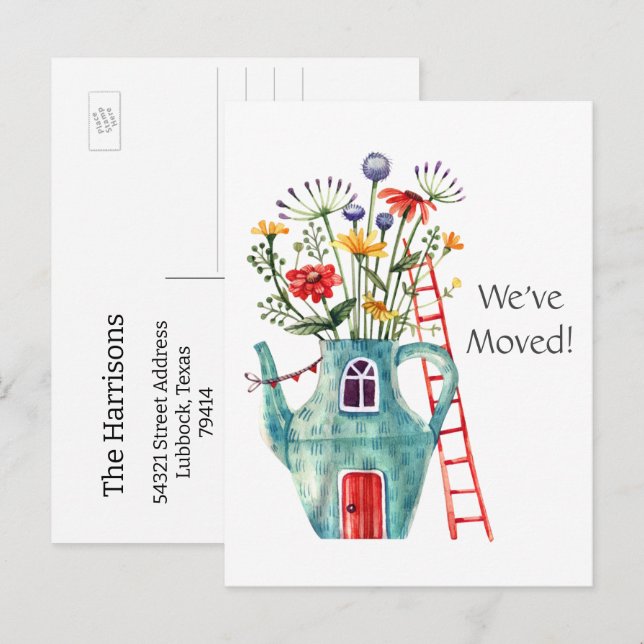 Adicionar foto, nós movemos, cartão postal Whimsic (Frente/Verso)