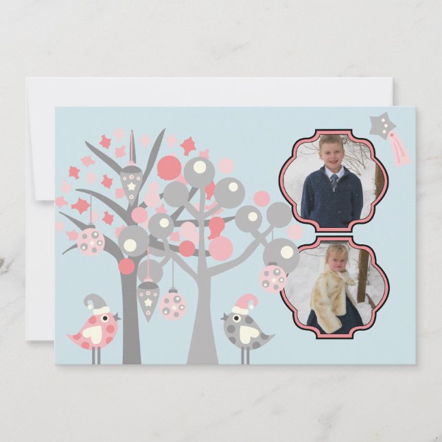 Adicionar Fotografias Cartão de Férias de Inverno  (Frente)